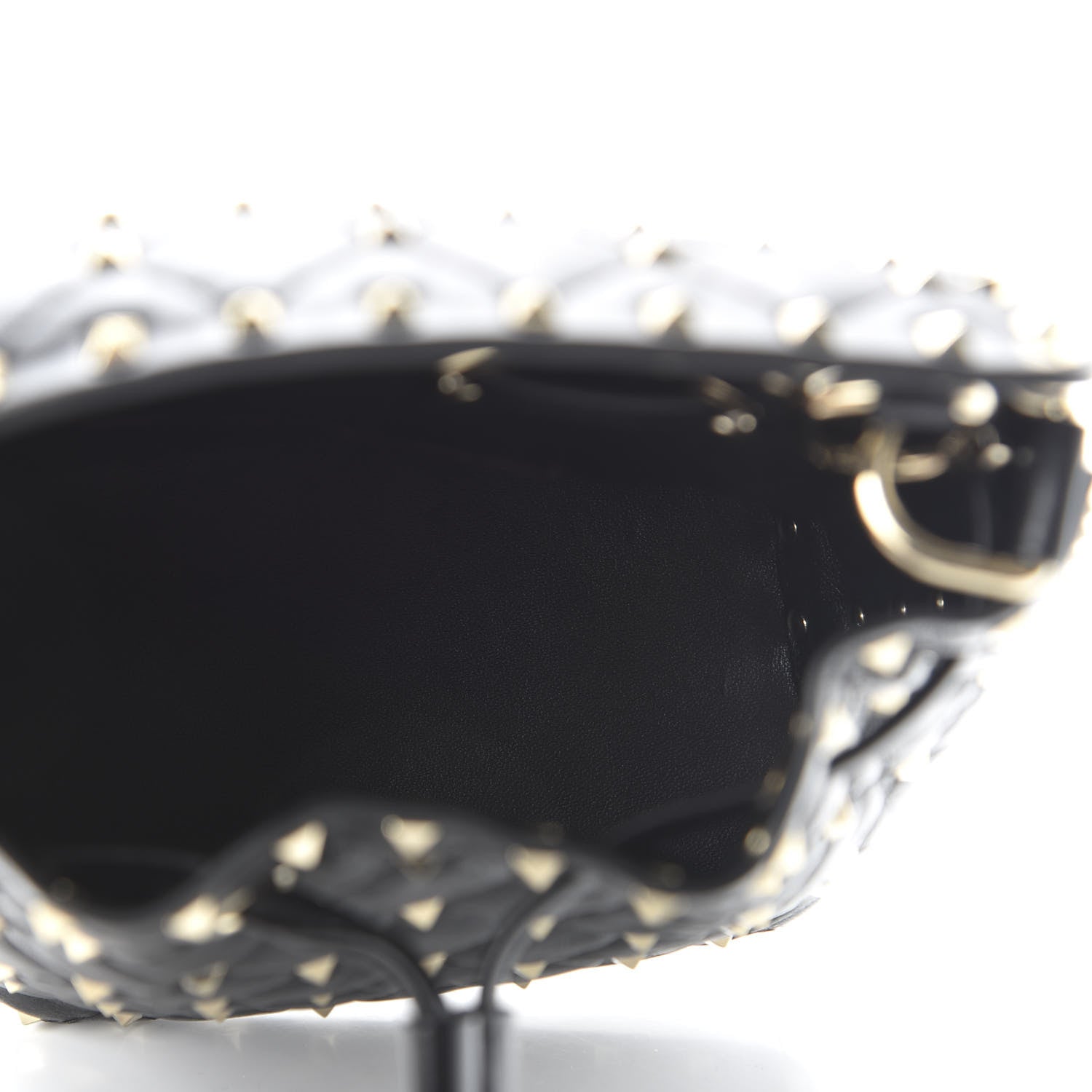 Valentino Garavani Nappa Mini Rockstud Spike Bucket Bag Black 4 of 8