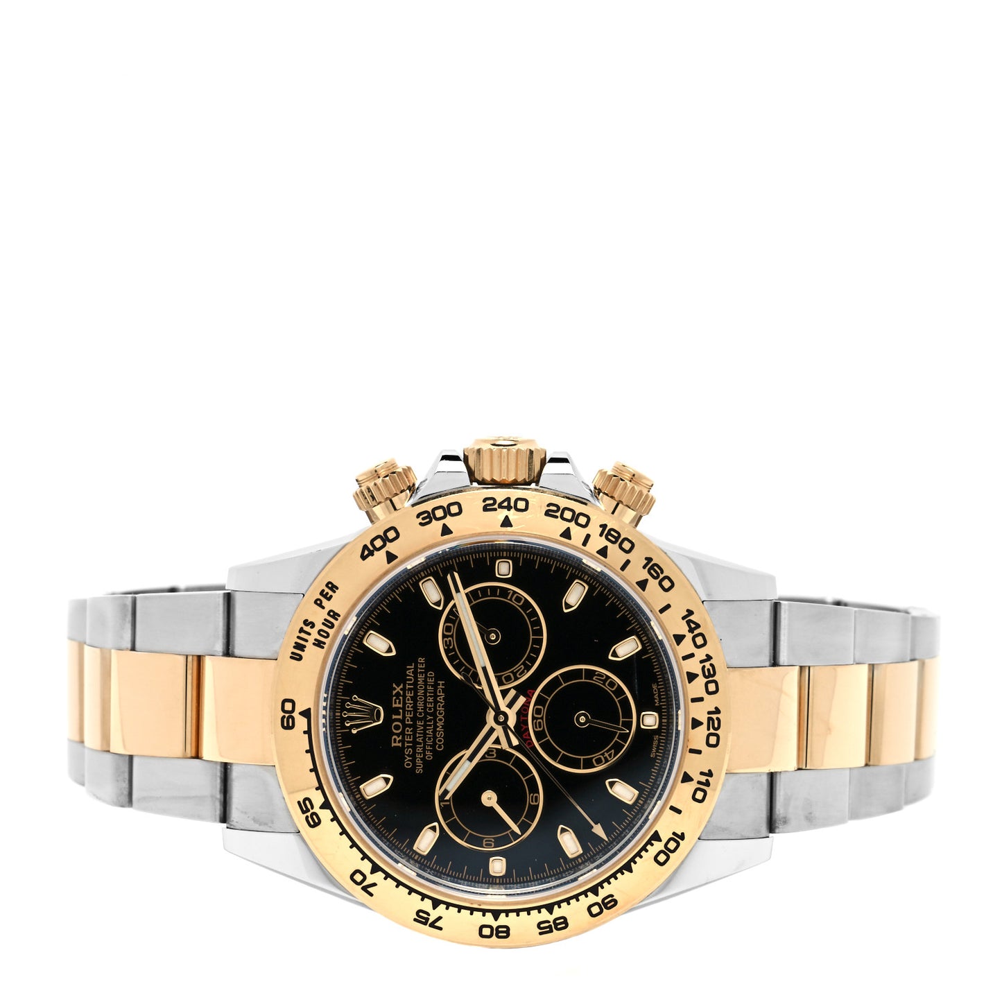 Stainless Steel 18K Yellow Gold 40mm Oyster Perpetual Cosmograph Daytona Watch Black 116503