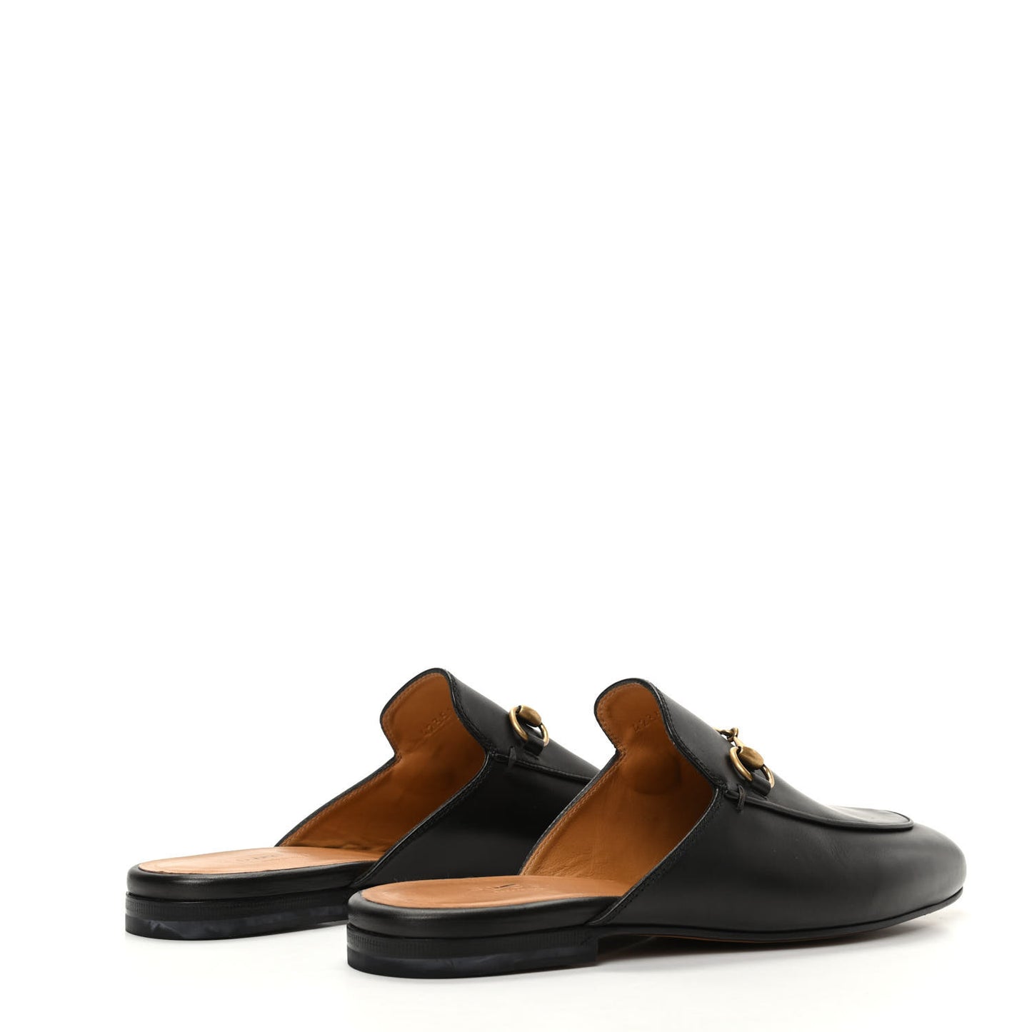 Calfskin Womens Princetown Slippers 38.5 Black