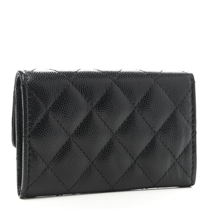 Chanel Caviar Quilted Crystal CC Flap Card Holder Black 3 of 9