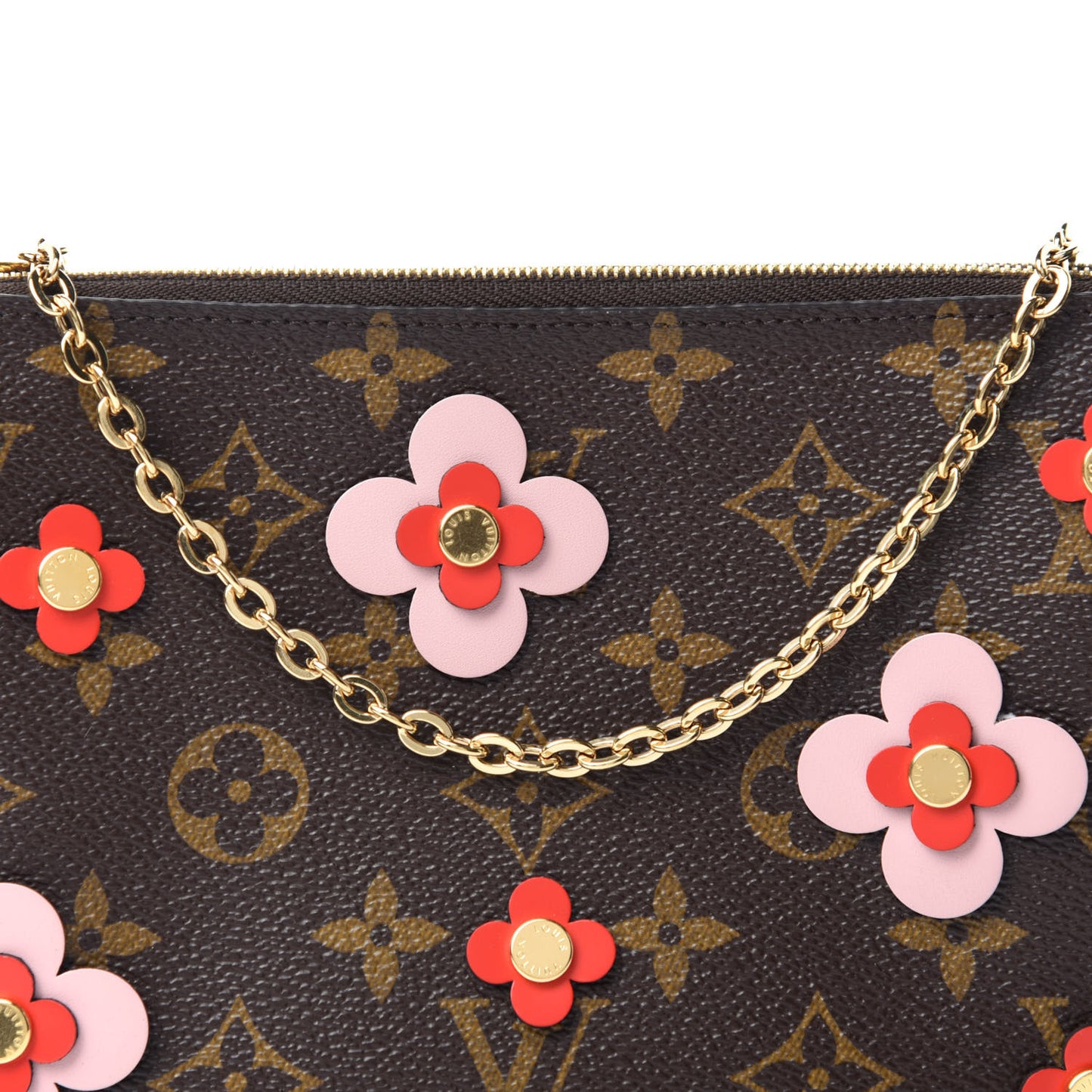 Monogram Blooming Flowers Double Zip Pochette
