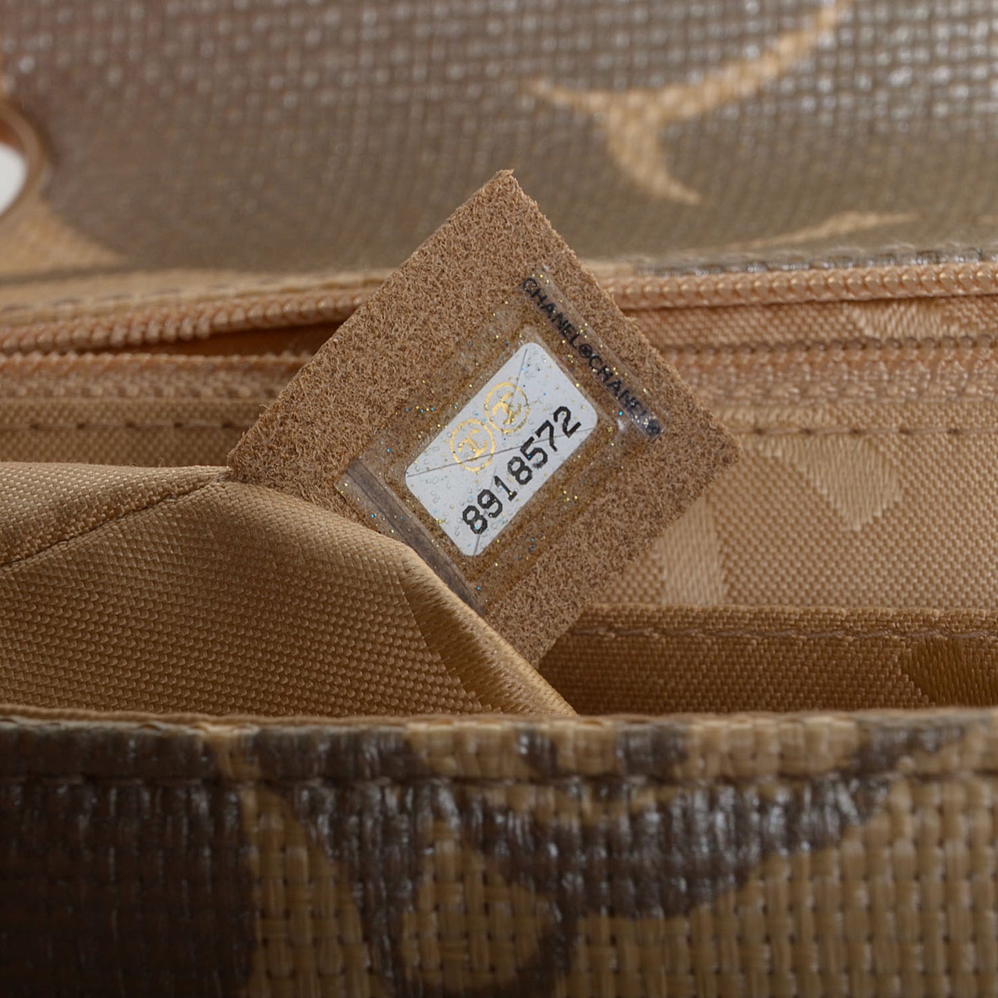 Woven Straw Camellia Print Medium Single Flap