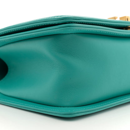Chanel Calfskin Quilted Medium Boy Flap Turquoise 9 of 10