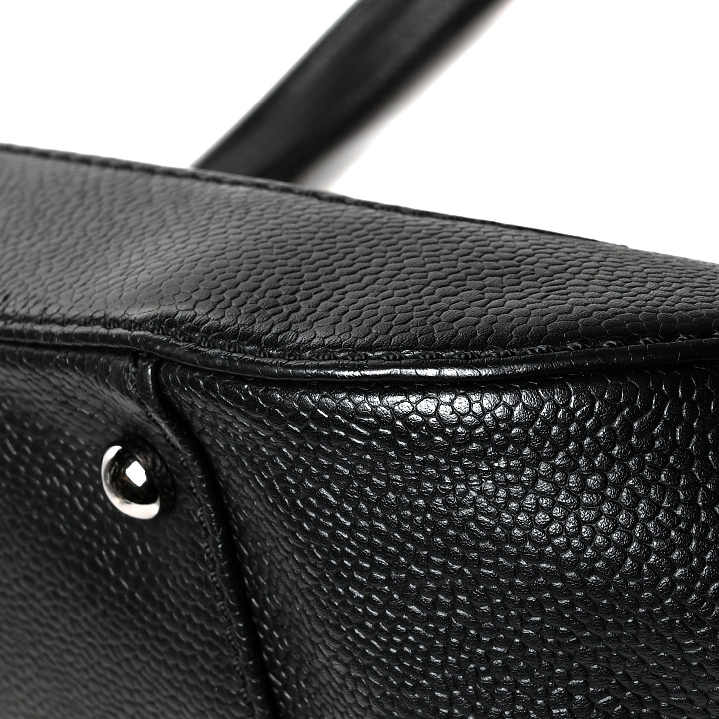 Caviar Quilted Small Mademoiselle Flap Bag Black