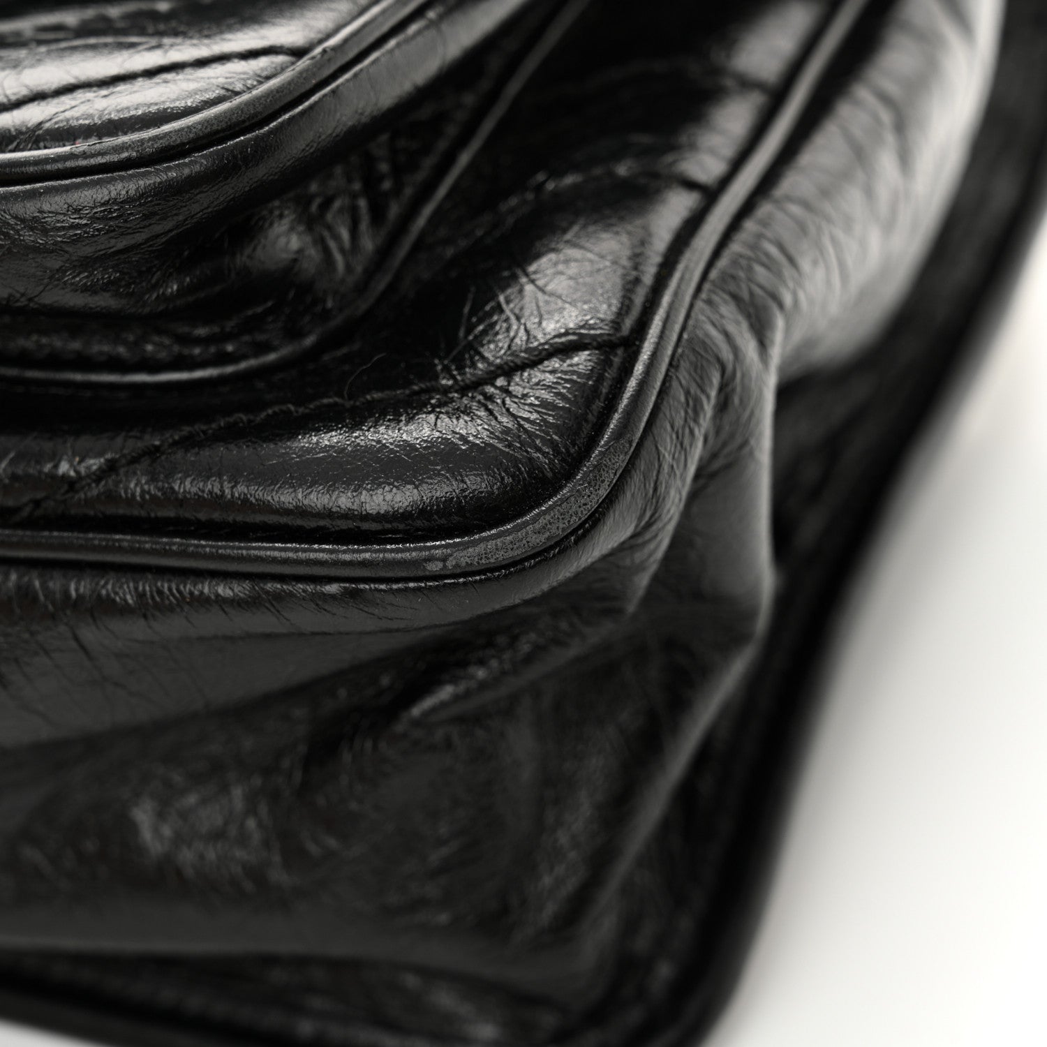 Saint Laurent Crinkled Calfskin Matelasse Monogram Medium Niki Chain Satchel Black 10 of 10