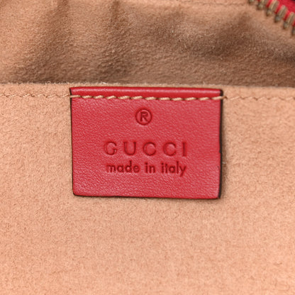 Gucci Calfskin Matelasse Small GG Marmont Chain Shoulder Bag Hibiscus Red 6 of 11