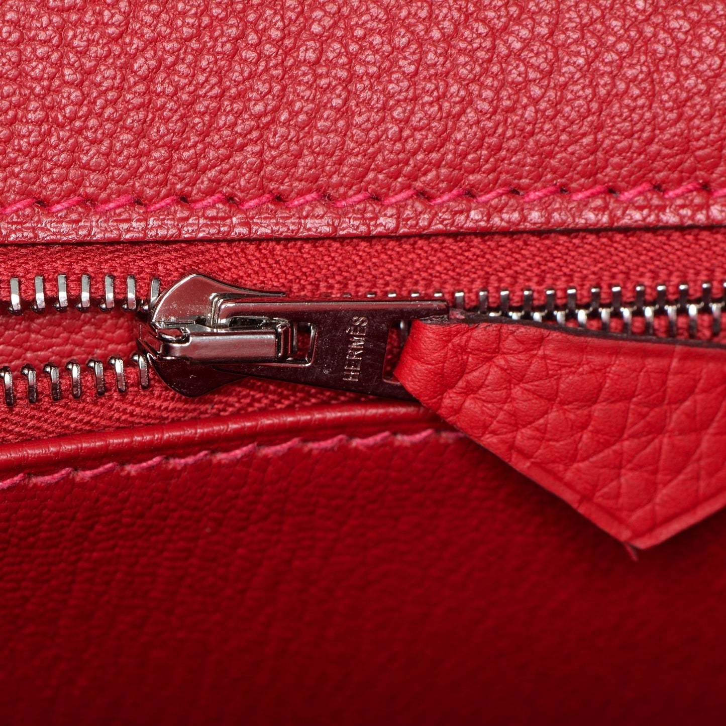 Taurillon Clemence Horseshoe Birkin 35 Rouge Casaque