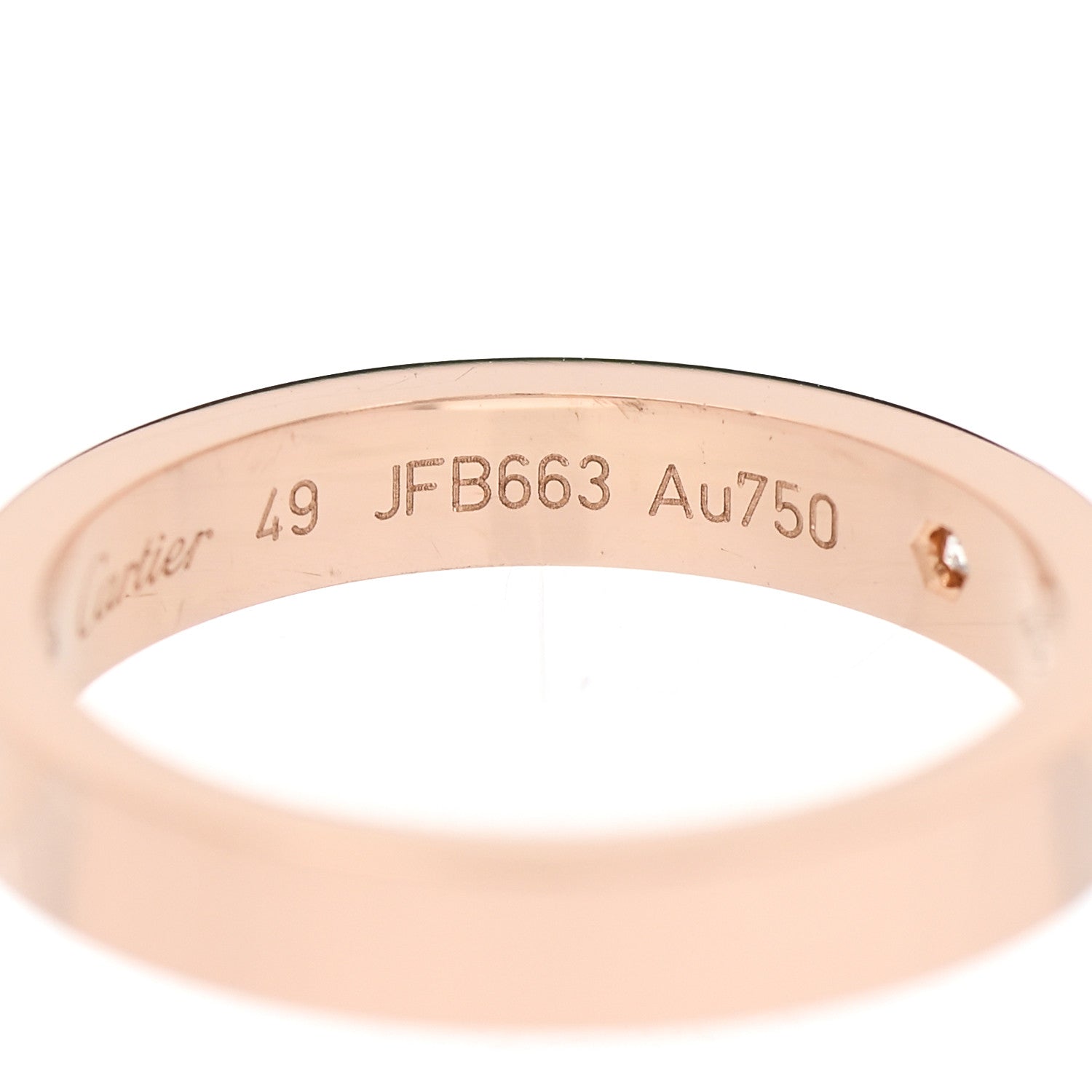 Cartier 18K Pink Gold Diamond 3mm C De Cartier Wedding Band Ring 49 5 5 of 5