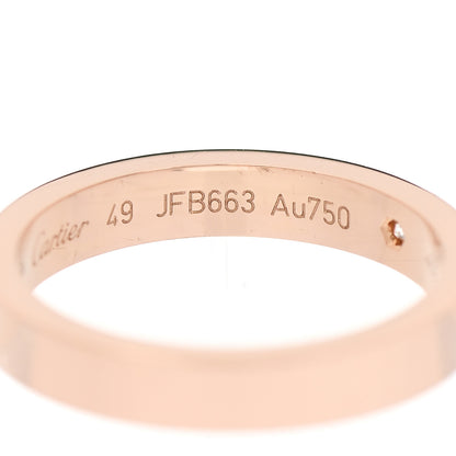 Cartier 18K Pink Gold Diamond 3mm C De Cartier Wedding Band Ring 49 5 5 of 5