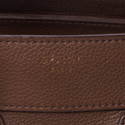 Celine Pebbled Calfskin Micro Luggage Chocolate 7 of 9