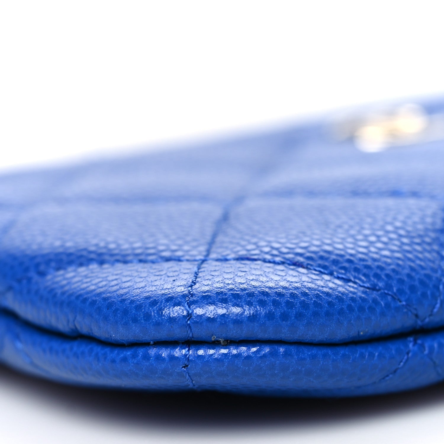 Chanel Caviar Quilted Small Cosmetic Case Blue 9 of 11
