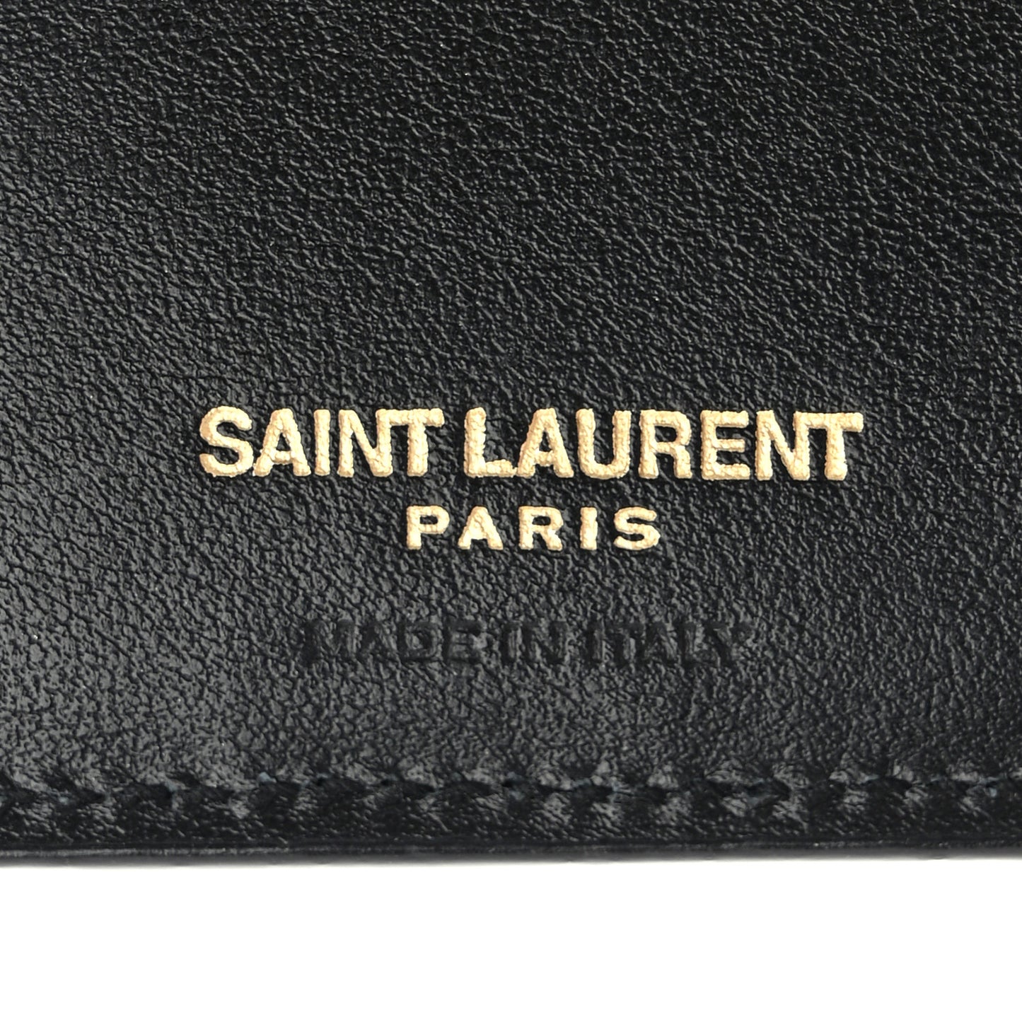 Shiny Calfskin Crocodile Embossed Monogram Uptown Compact Wallet Black