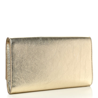 Saint Laurent Metallic Calfskin Monogram Large Belle De Jour Clutch Gold 4 of 7