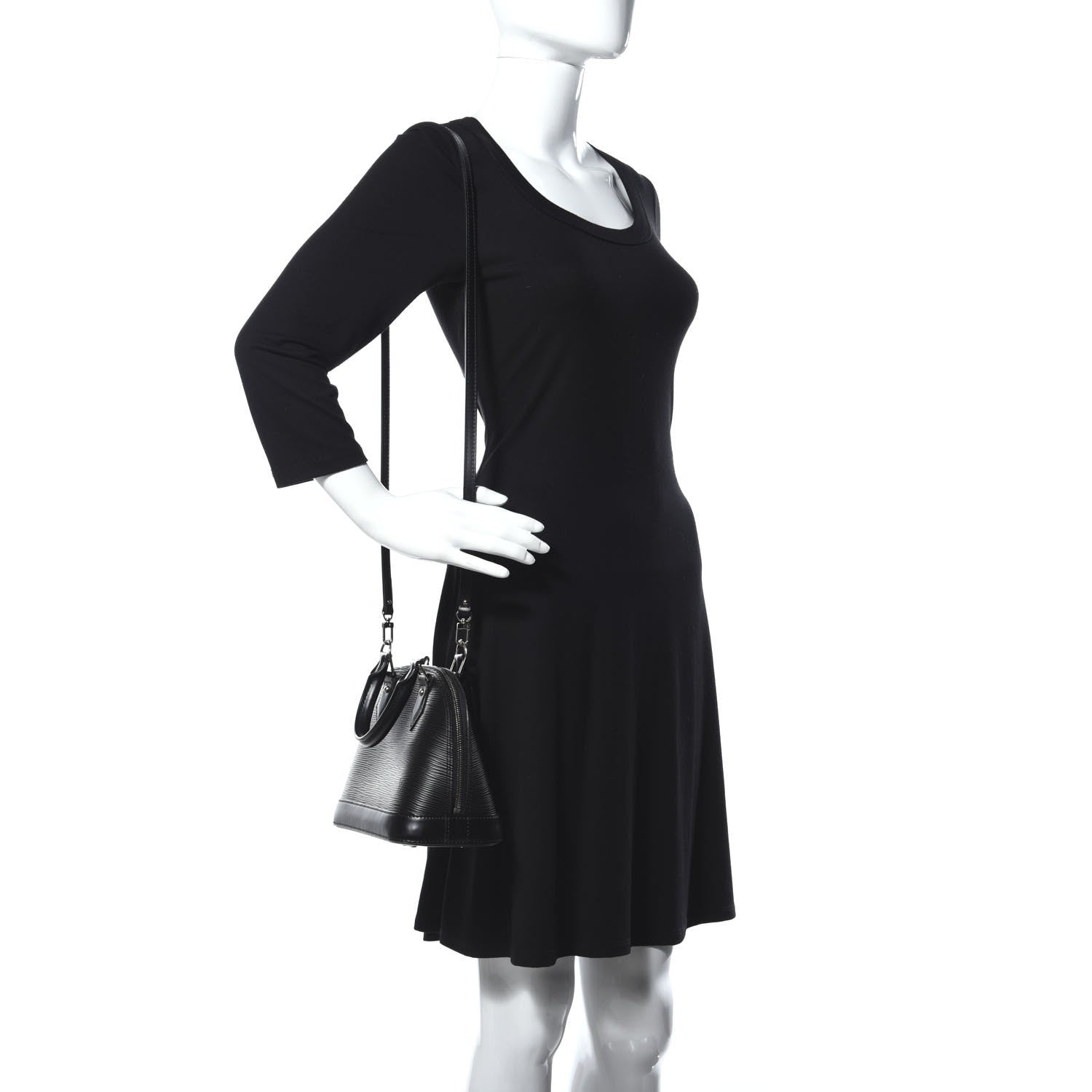 Louis Vuitton Epi Alma BB Black 2 of 21