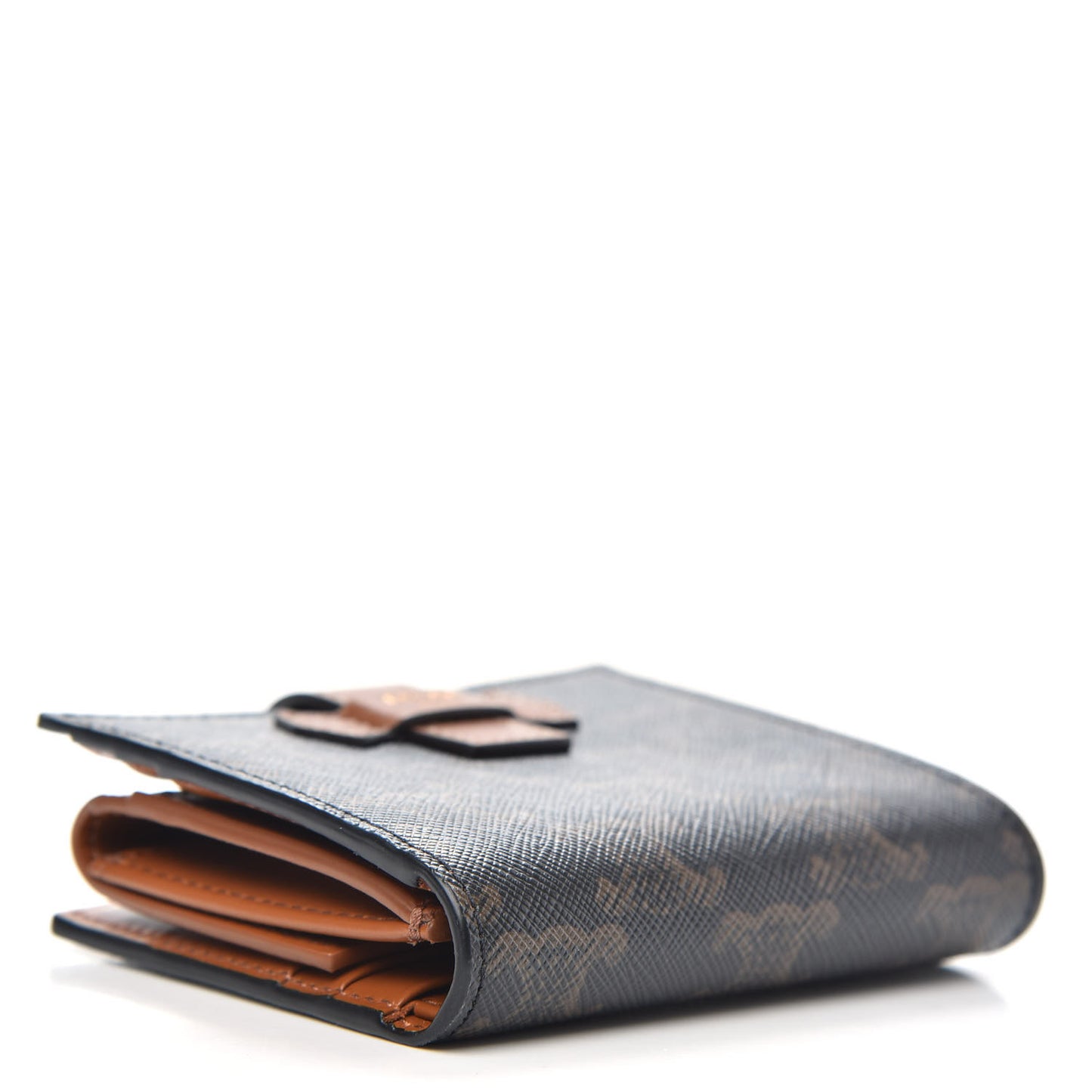 Canvas Triomphe Small Strap Wallet Tan