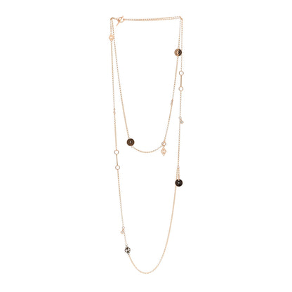 Hermes 18K Rose Gold Diamond Long Gambade Necklace 3 of 6