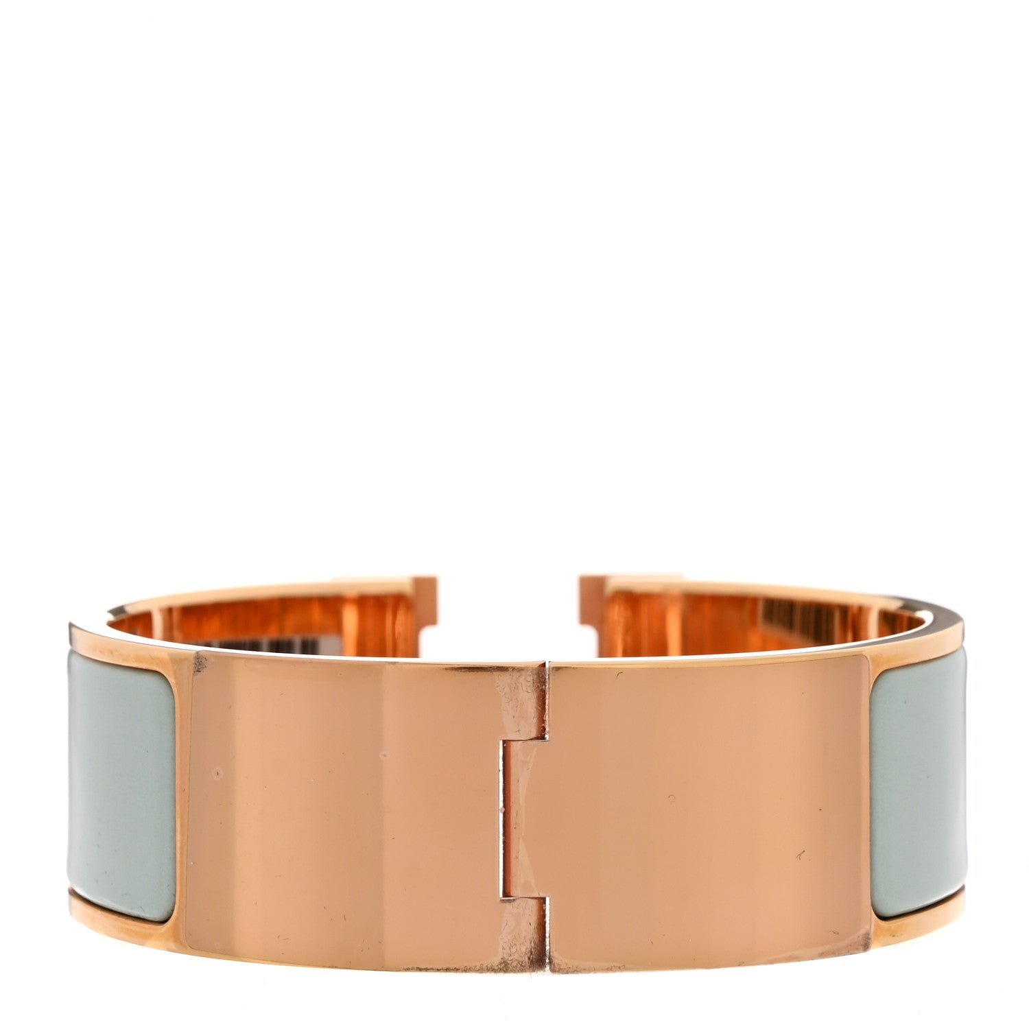 Hermes Enamel Wide Clic Clac H Bracelet PM Vert Argile 3 of 5