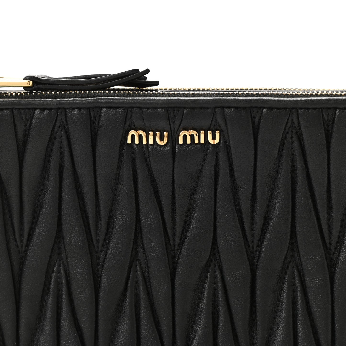 Nappa Matelasse Double Zip Crossbody Black