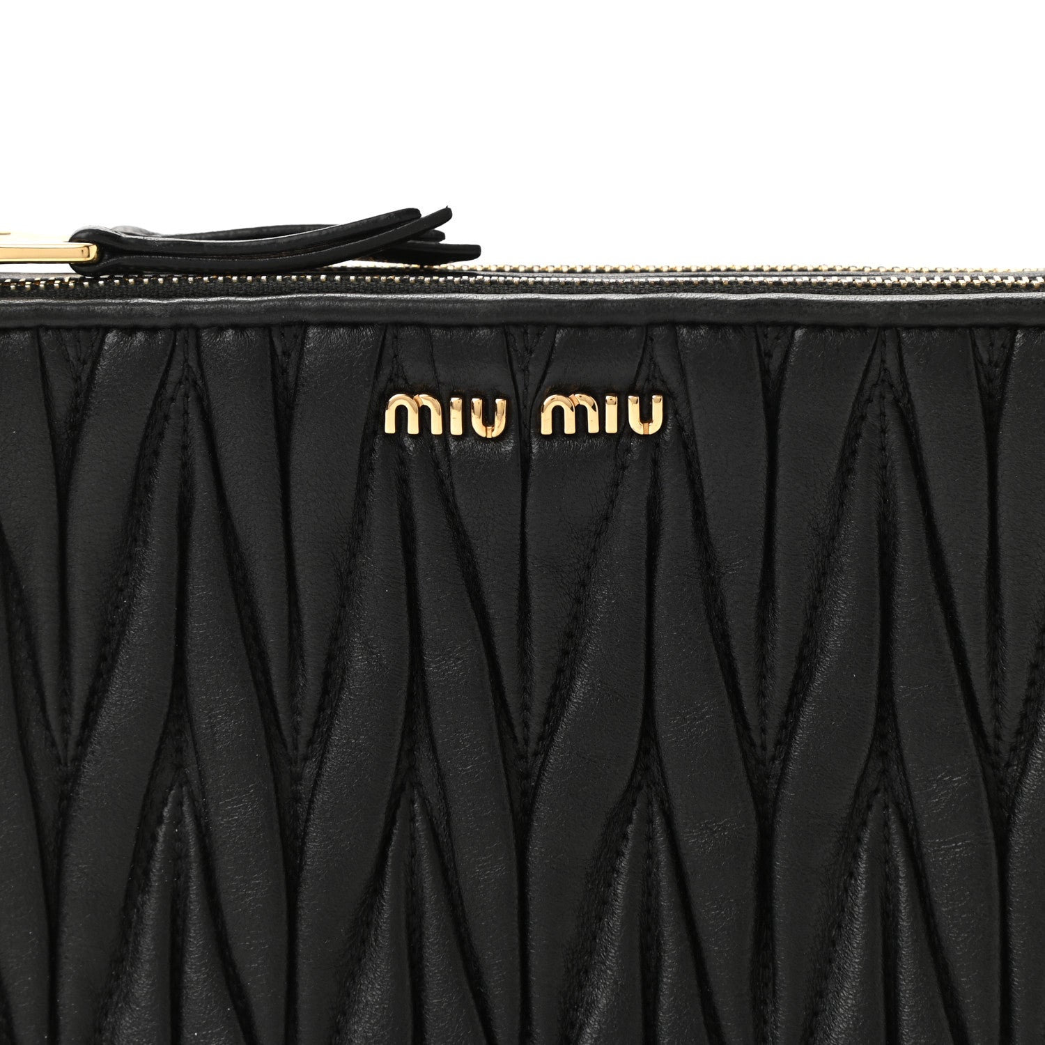 Miu Miu Nappa Matelasse Double Zip Crossbody Black 9 of 11
