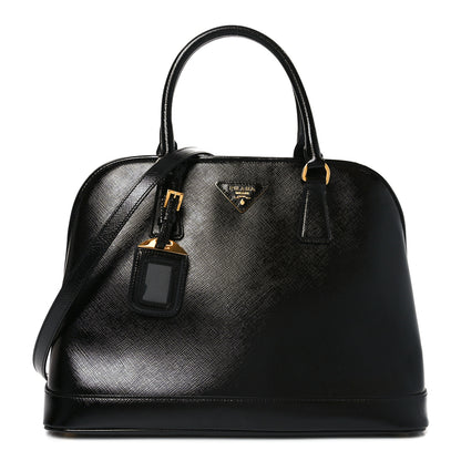Prada Saffiano Vernice Medium Open Promenade Tote Black 1 of 9