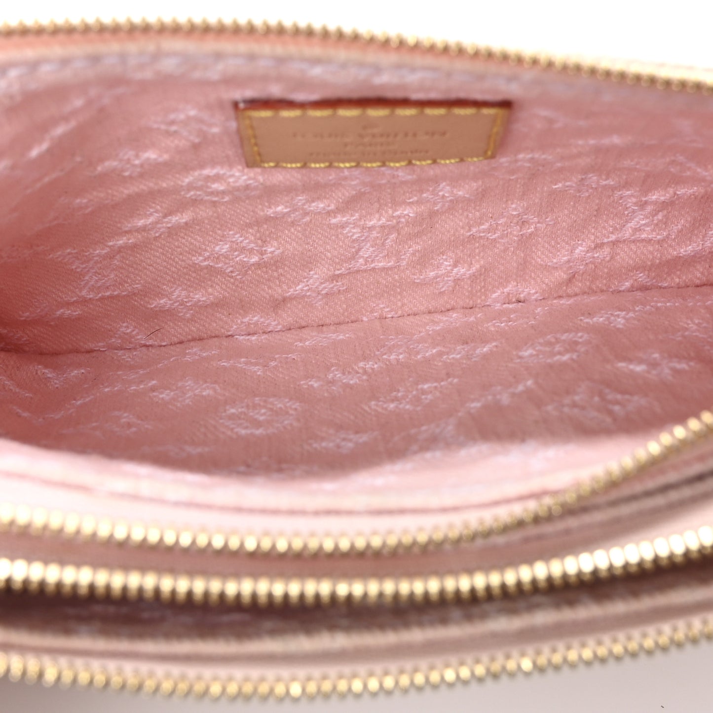 Monogram Denim Liv Pochette Washed Pink