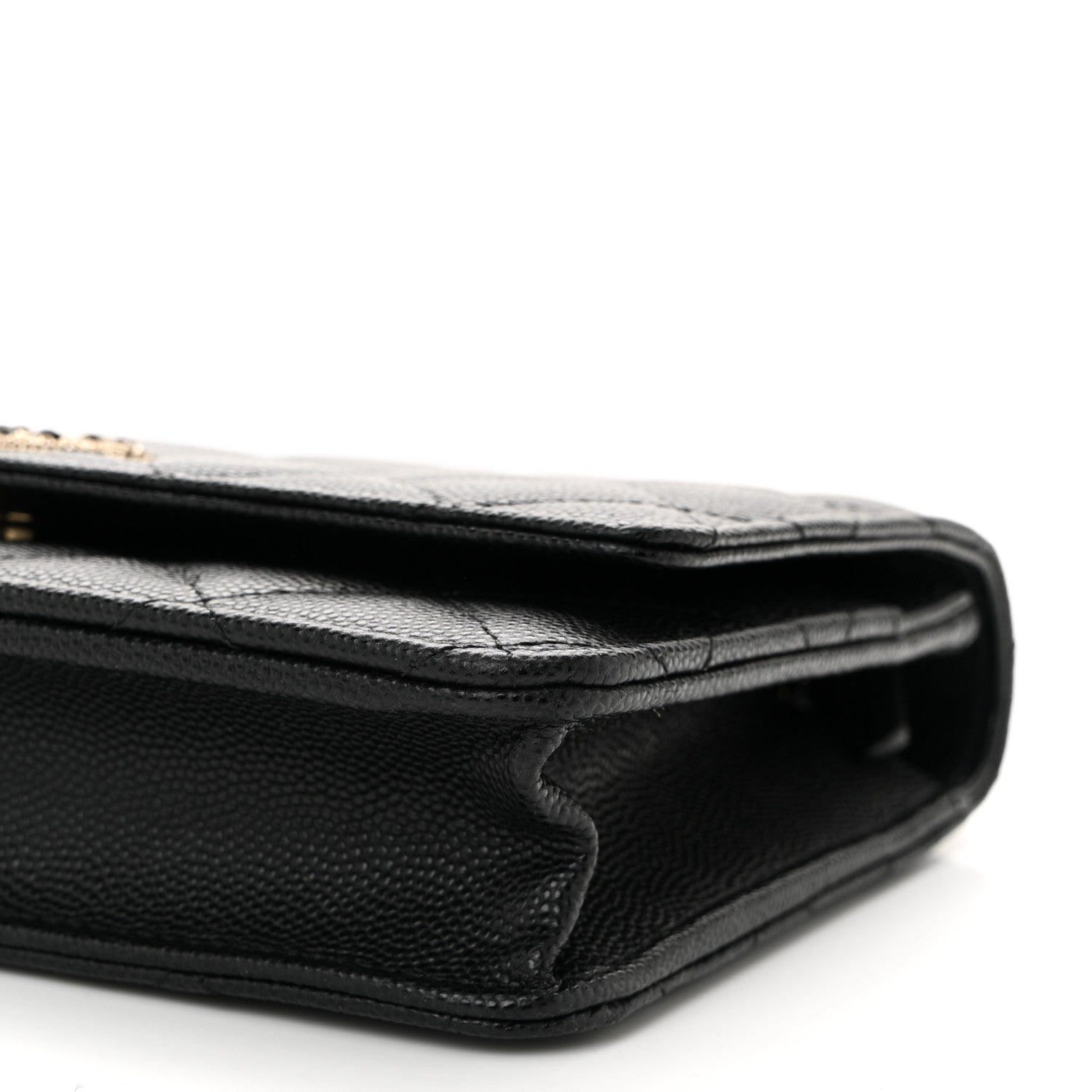 Chanel Caviar Quilted Crystal CC Wallet On Chain WOC Black 11 of 11