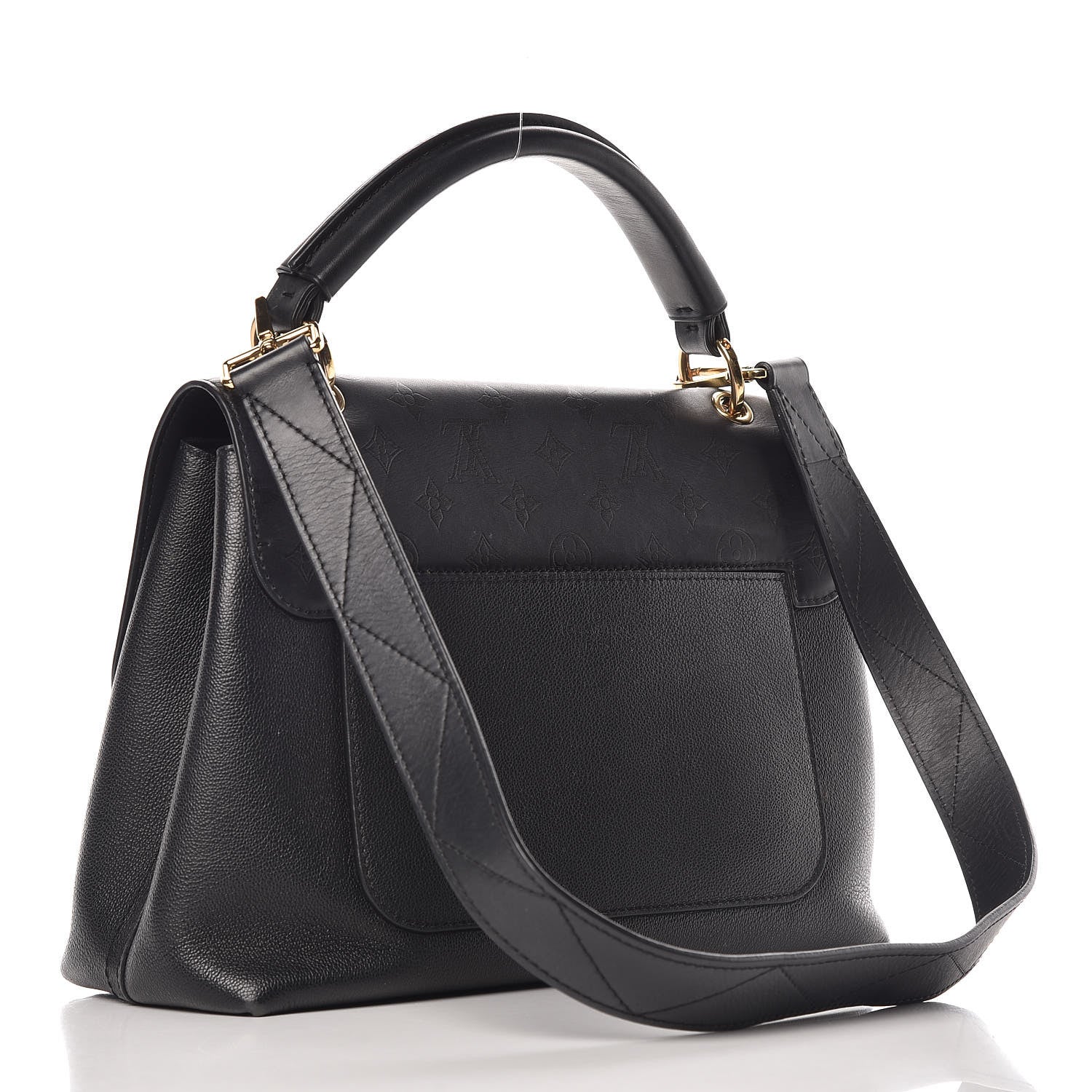 Louis Vuitton Calfskin Monogram Very One Handle Black 4 of 22