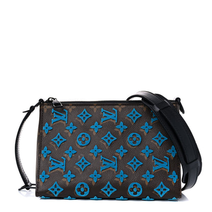 Louis Vuitton Monogram Tuffetage Triangle Messenger Turquoise 1 of 13