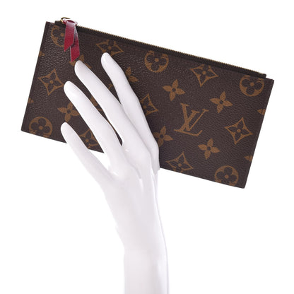 Louis Vuitton Monogram Felicie Chain Wallet Zippered Insert Fuchsia 2 of 7