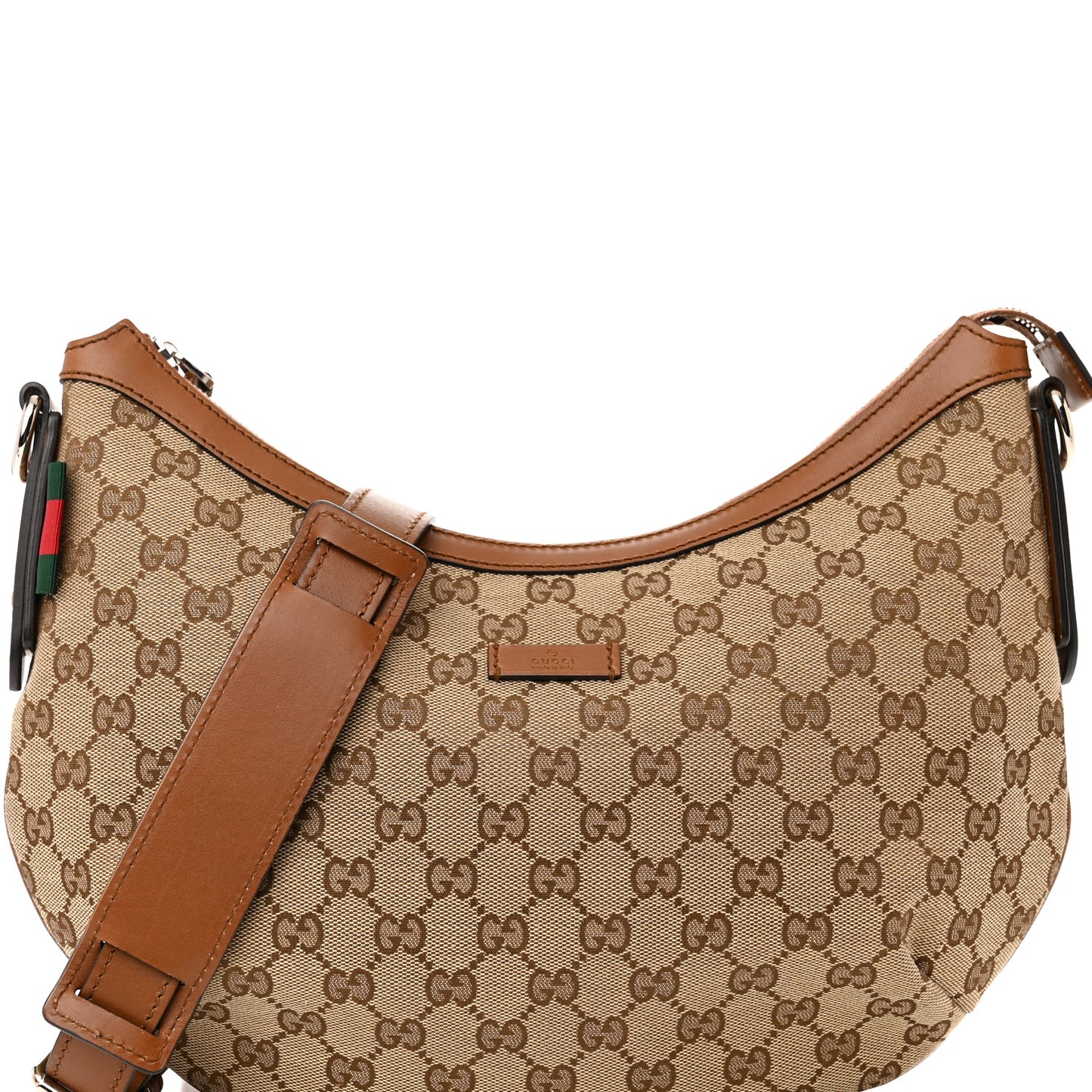 Monogram Medium Half Moon Hobo Brown