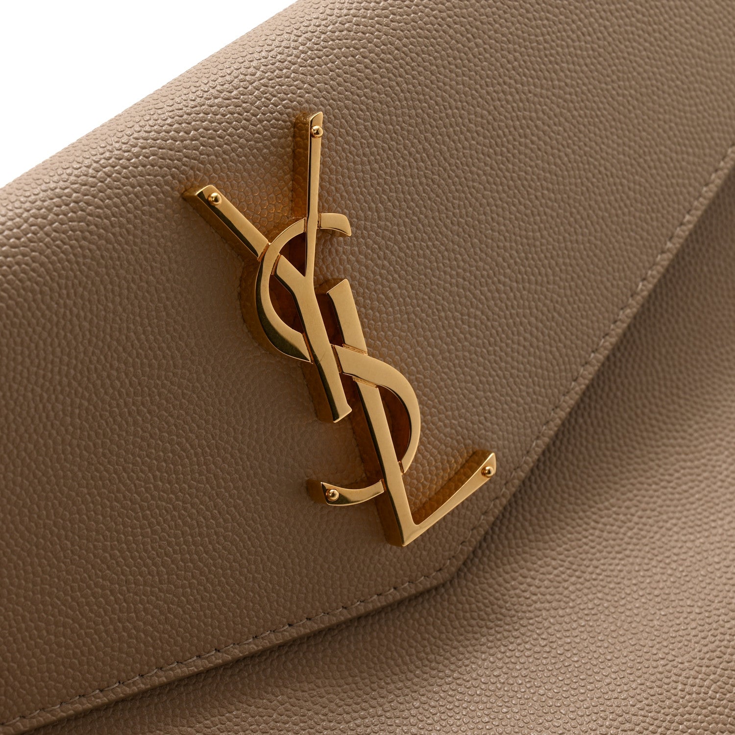 Saint Laurent Grain De Poudre Uptown Pouch Dark Beige 9 of 10