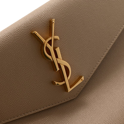 Saint Laurent Grain De Poudre Uptown Pouch Dark Beige 9 of 10