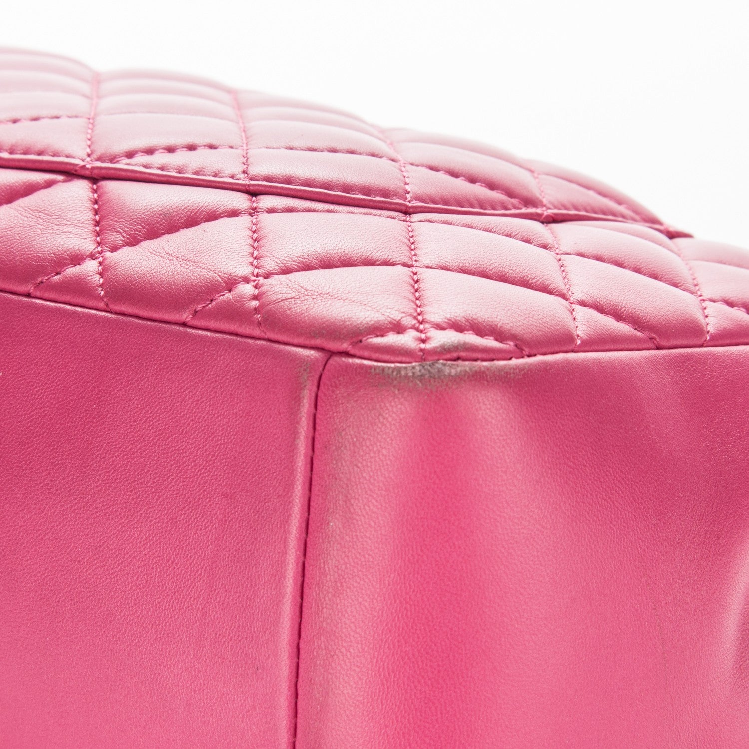 Chanel Lambskin Quilted Jumbo Mademoiselle Chic Flap Fuchsia 11 of 11