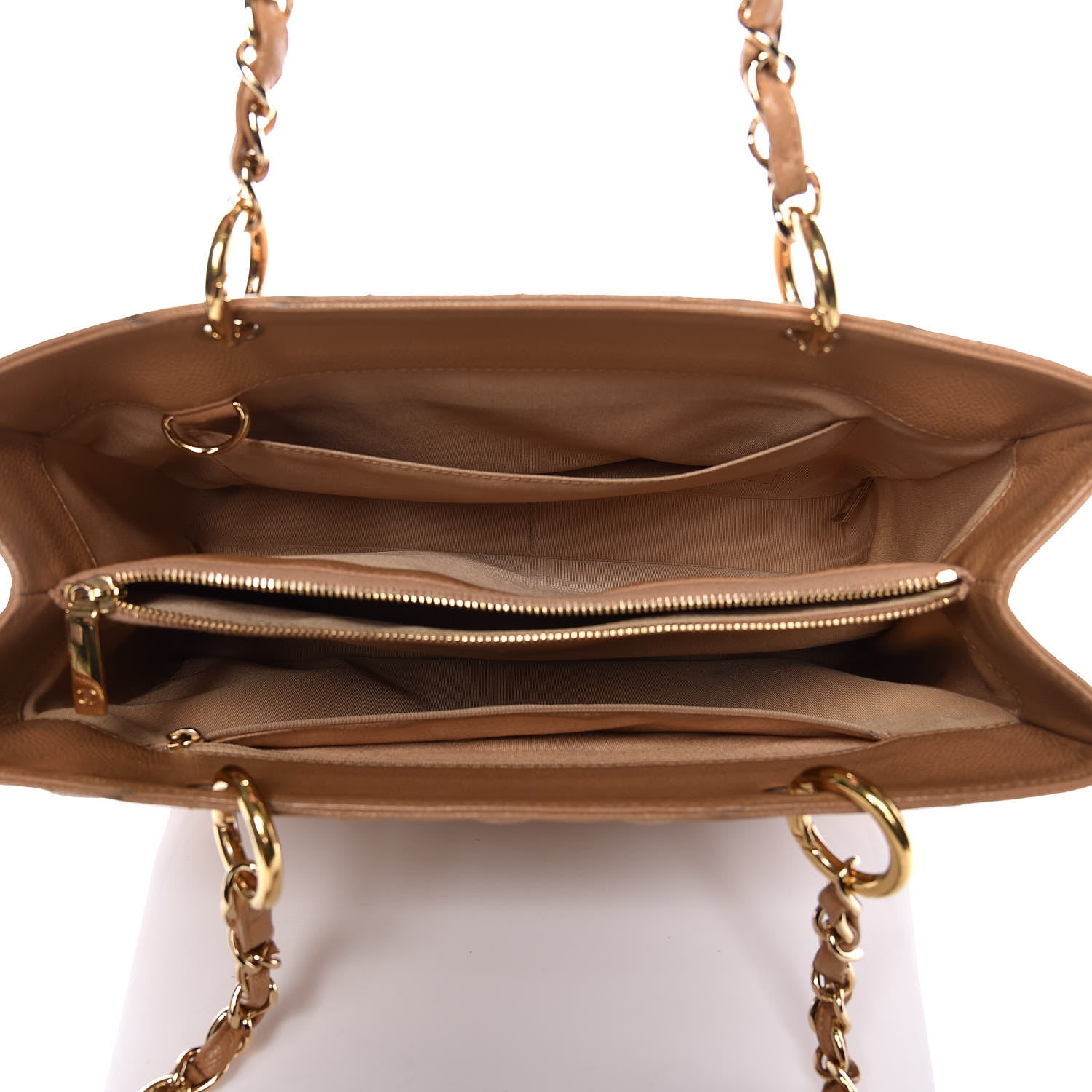 Chanel Caviar Quilted Grand Shopping Tote GST Beige 5 of 20