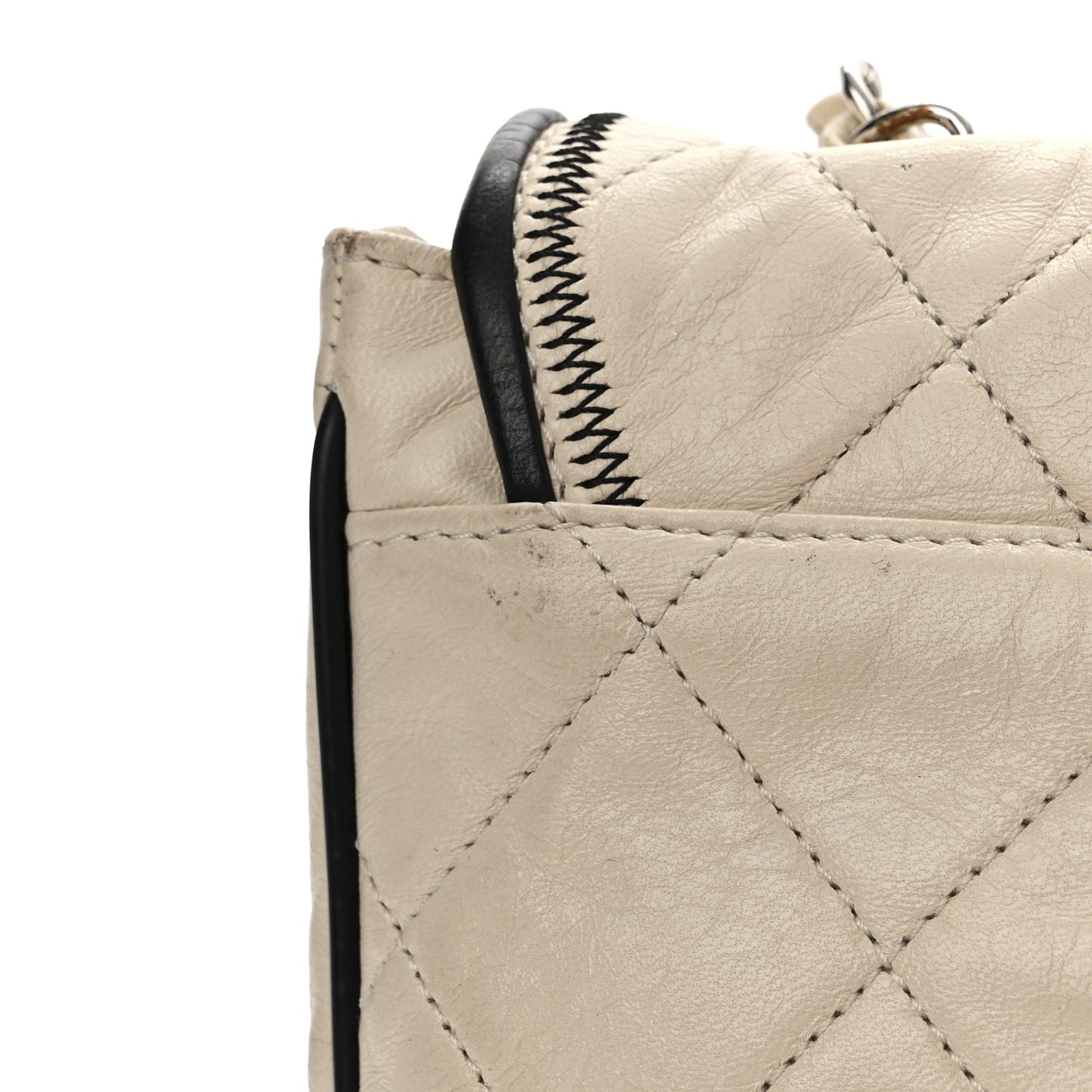 Lambskin East West Mademoiselle Flap Ivory