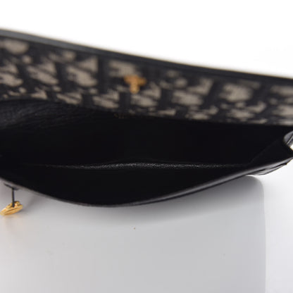 Christian Dior Monogram Flap Wallet Black 5 of 12