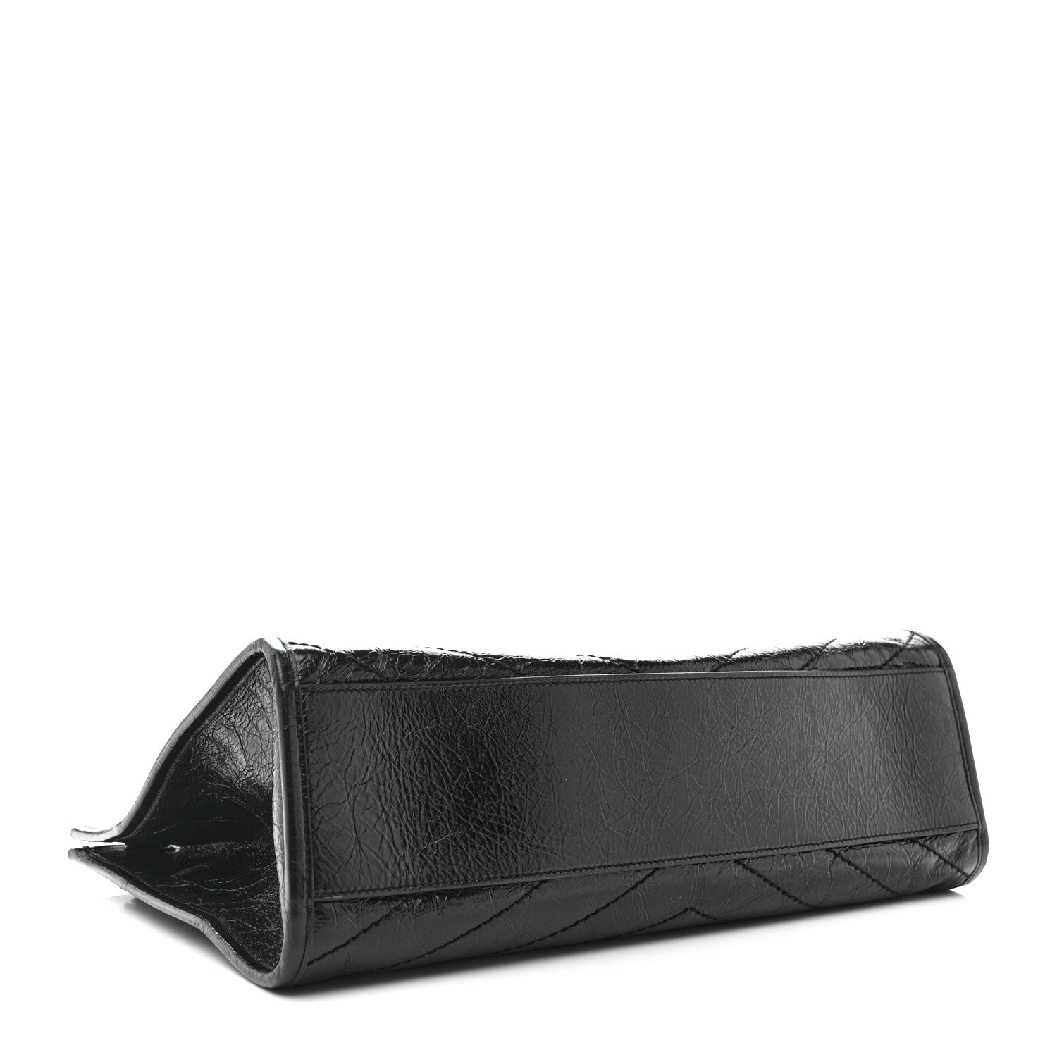 Saint Laurent Crinkled Calfskin Matelasse Monogram Medium Niki Shopper Tote Black 4 of 12
