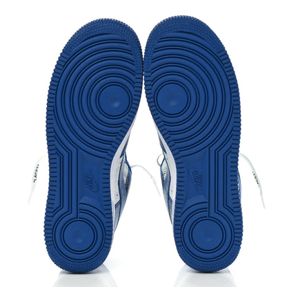 Louis Vuitton X NIKE AIR FORCE 1 Calfskin Monogram Mens Sneakers 8 Blue 5 of 9