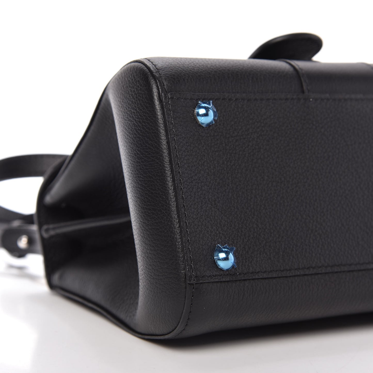Grained Calfskin Mini Brillant Satchel Black