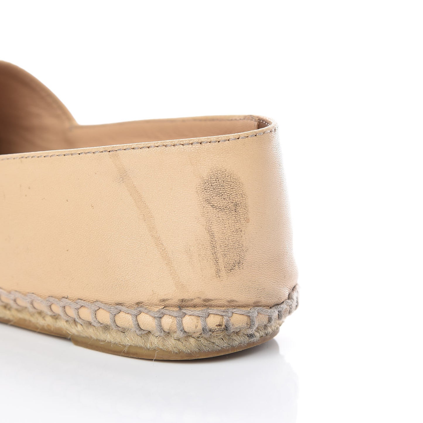 Lambskin CC Espadrilles 38 Beige Black