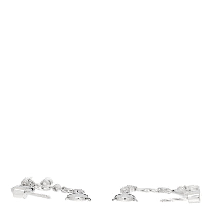 Hermes 18K White Gold Diamond Chaine D'Ancre Chaos Fancy Earrings 3 of 5