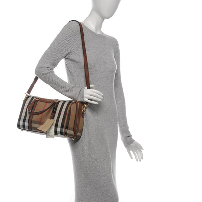 Burberry House Check Derby Calfskin Medium Alchester Bowling Bag Tan 2 of 7
