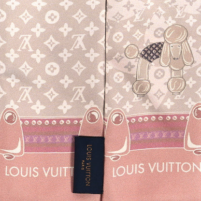 Louis Vuitton Silk Monogram Poodle Animalle Bandeau Rose Pale 3 of 4
