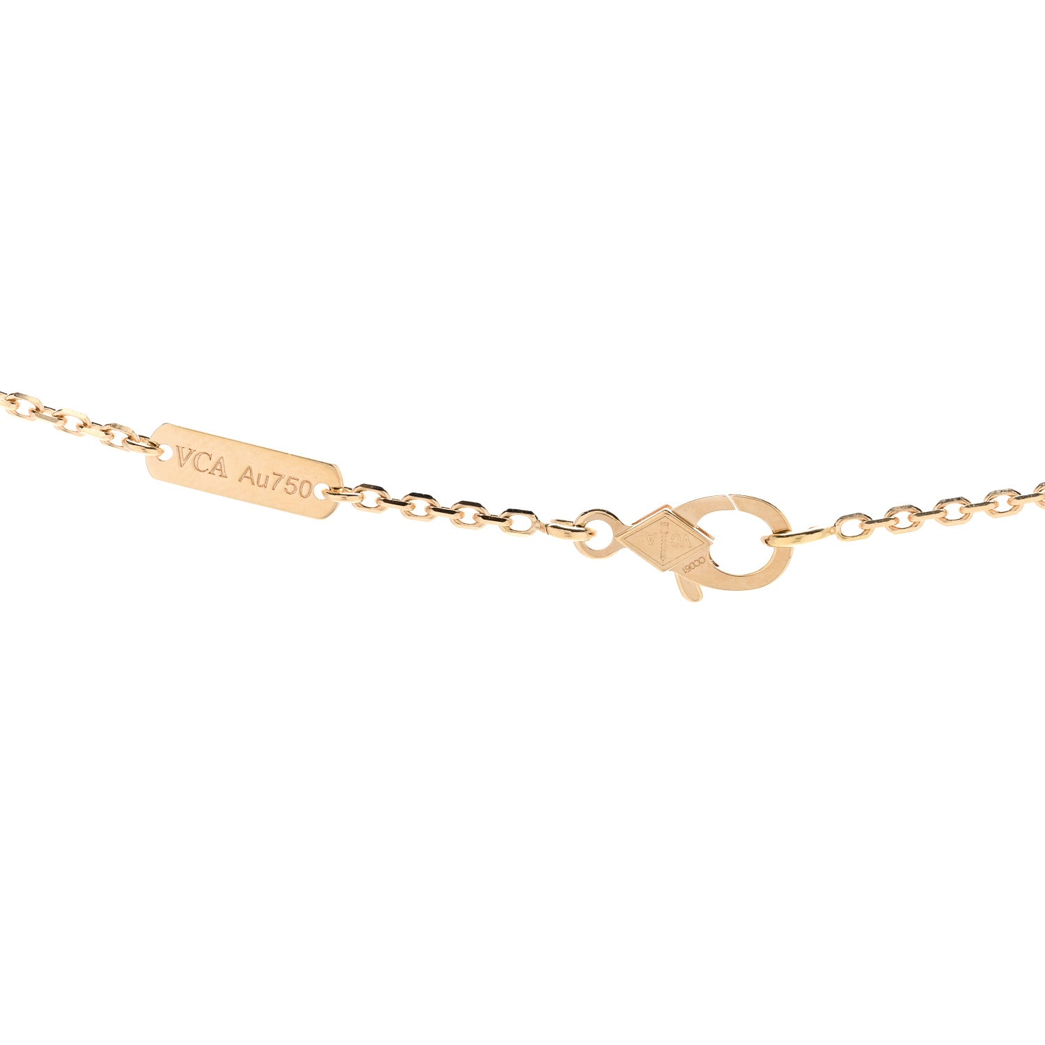 Van Cleef & Arpels 18K Yellow Gold Carnelian Vintage Alhambra Pendant Necklace 4 of 6