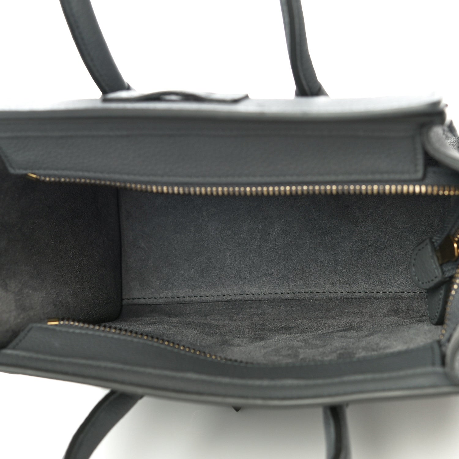 Celine Baby Drummed Calfskin Nano Luggage Kohl 5 of 10