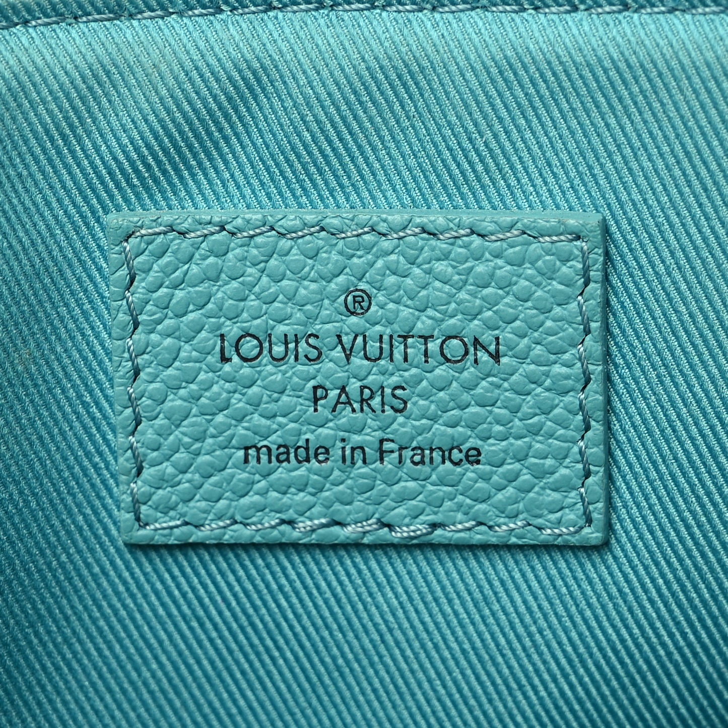 Calfskin Damier City Keepall Teal