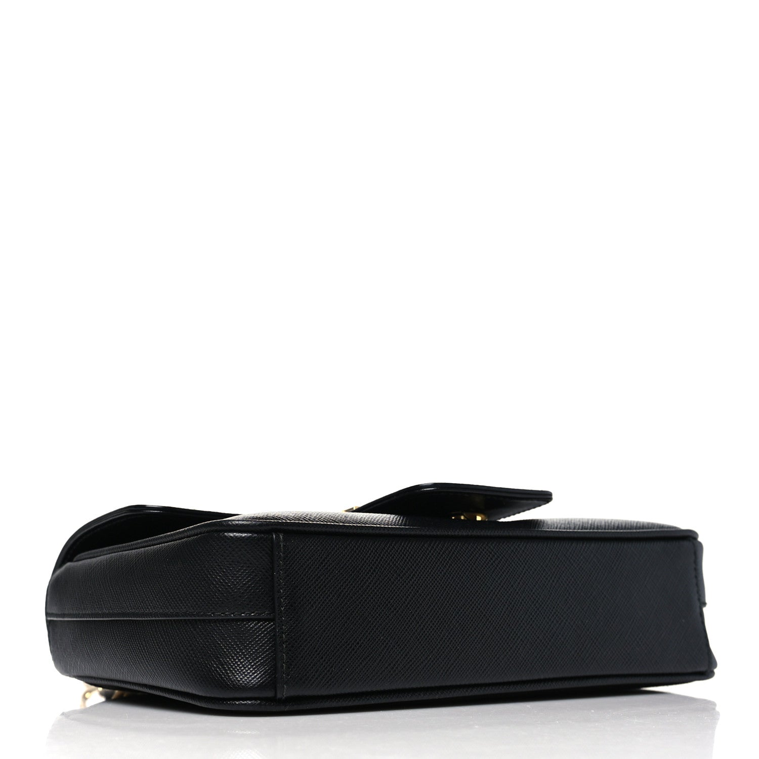 Prada Saffiano Flap Shoulder Bag Black 4 of 8