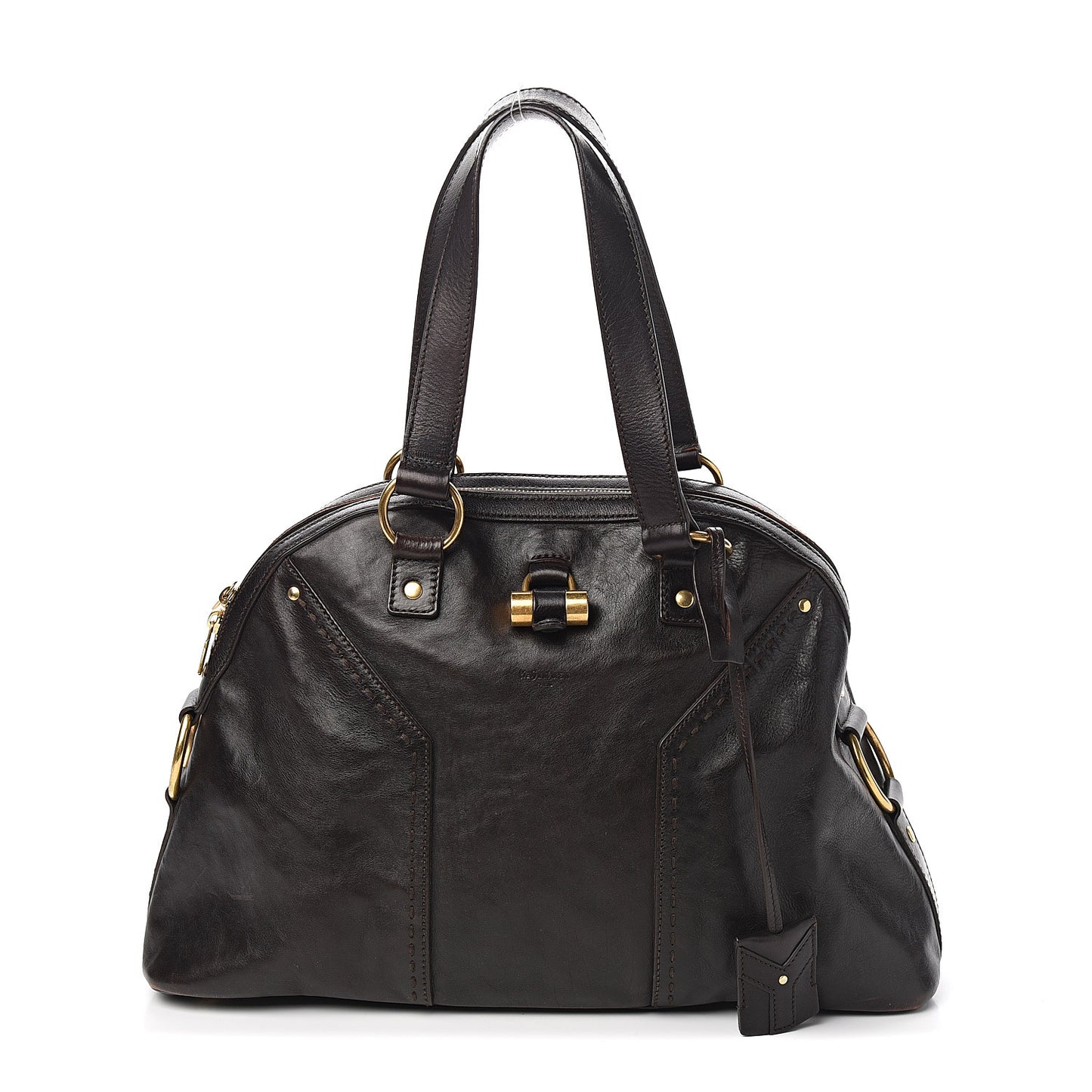 Calfskin Large Muse Dark Brown