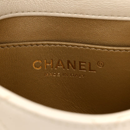 Chanel Lambskin Quilted Pearl Small Flap White 6 of 10