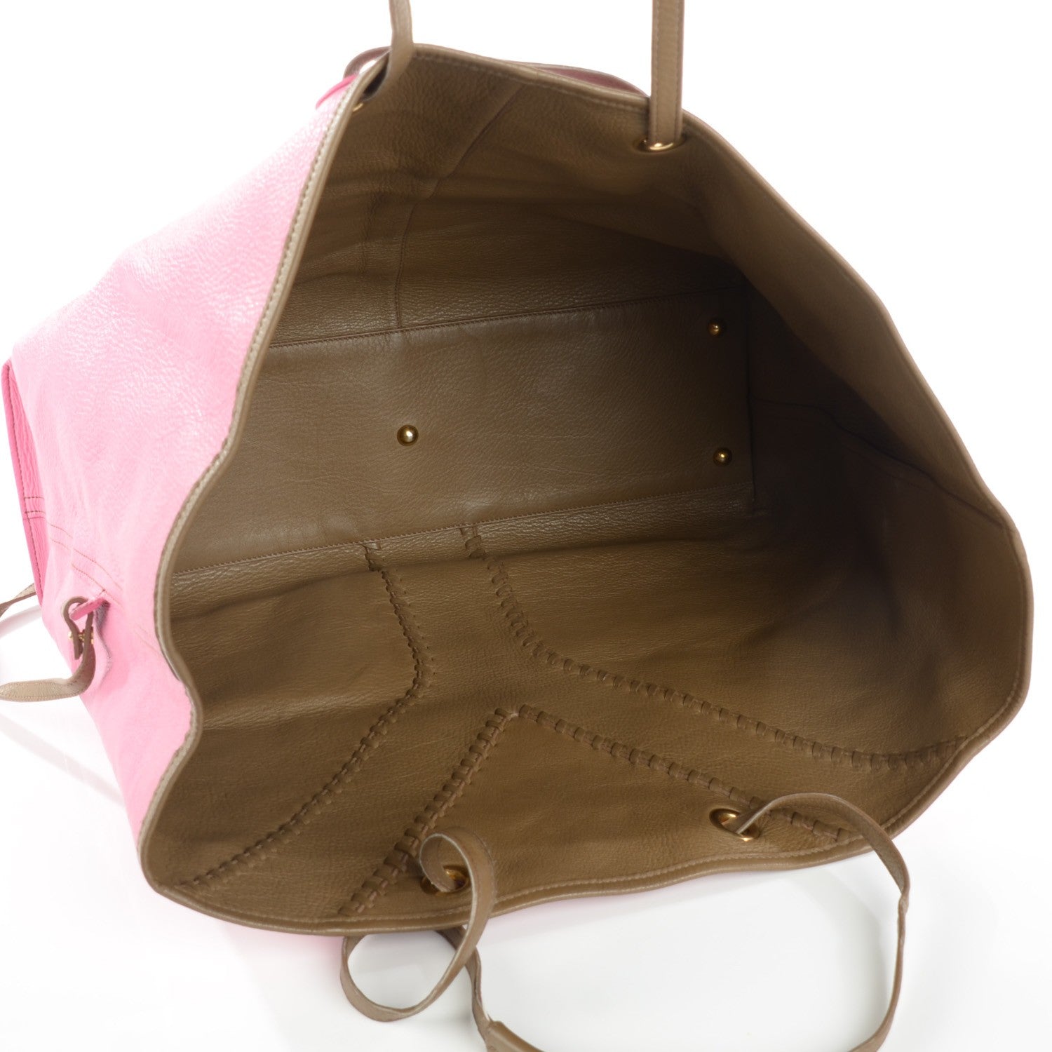 Saint Laurent Calfskin Large Neo Double Reversible Tote Camel 6 of 12